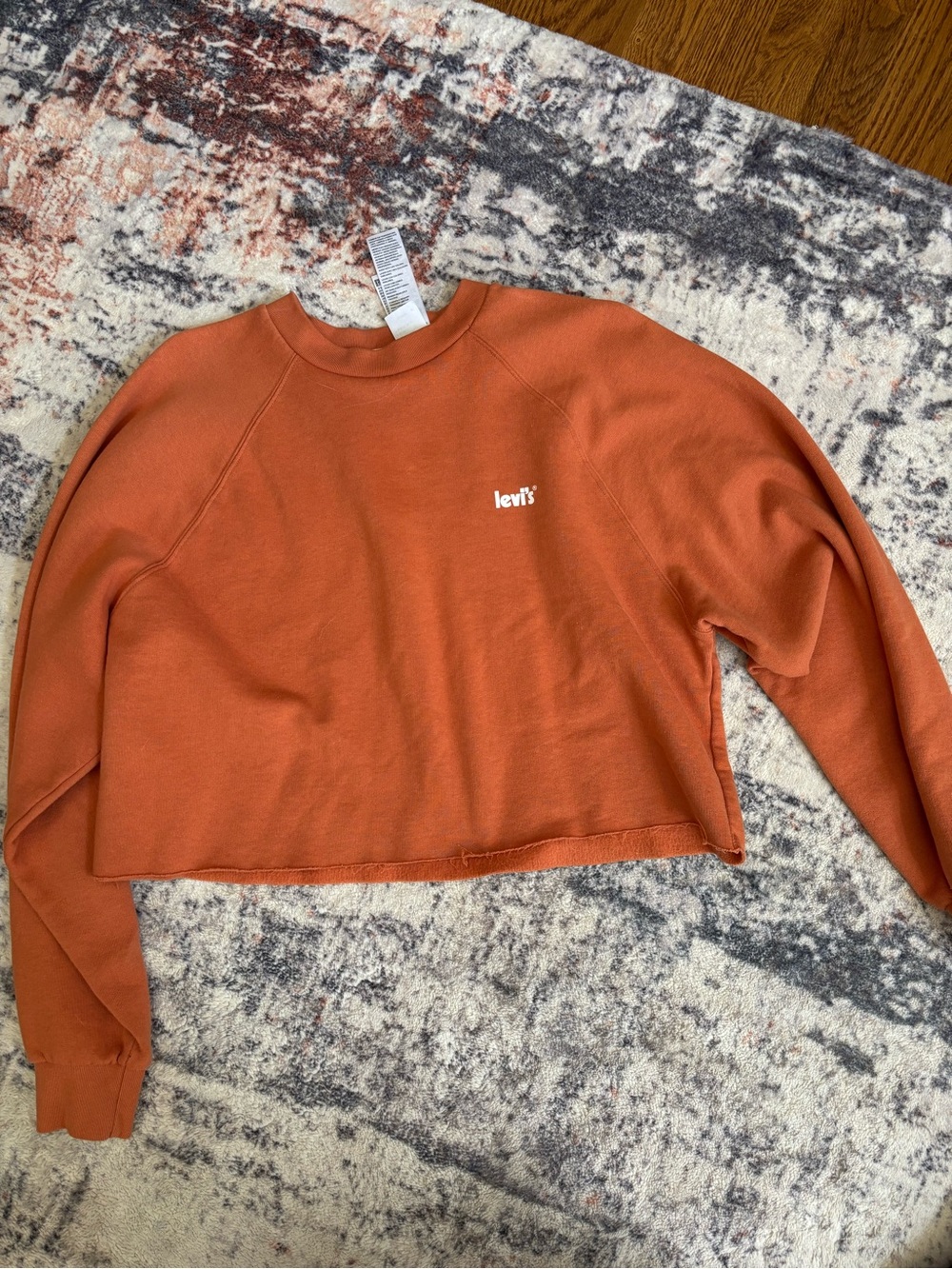 Levi's Women's Cropped Crew Sweatshirt - Rust Orange
